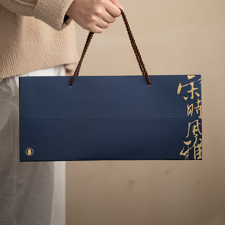 Service à thé Gongfu en céramique inspiré des cinq grands fours | 1 théière + 4 tasses | Objet de collection traditionnel chinois fait main