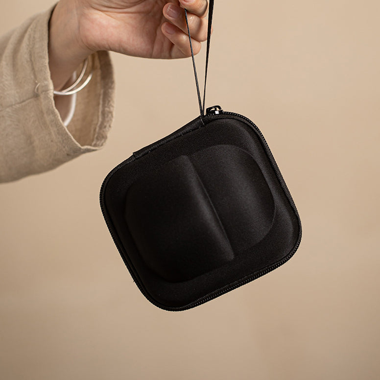 Service à thé portable en céramique ZenTripper - Kit d'infusion pour le bureau ou le camping avec fuite - Service à thé en céramique Ru Kiln de couleur unie avec motifs de nuages Ruyi