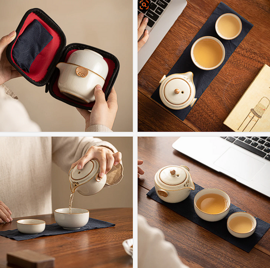 5-Minute Office Zen: Compact Tea Sets for Stress Relief and Productivity Improvement