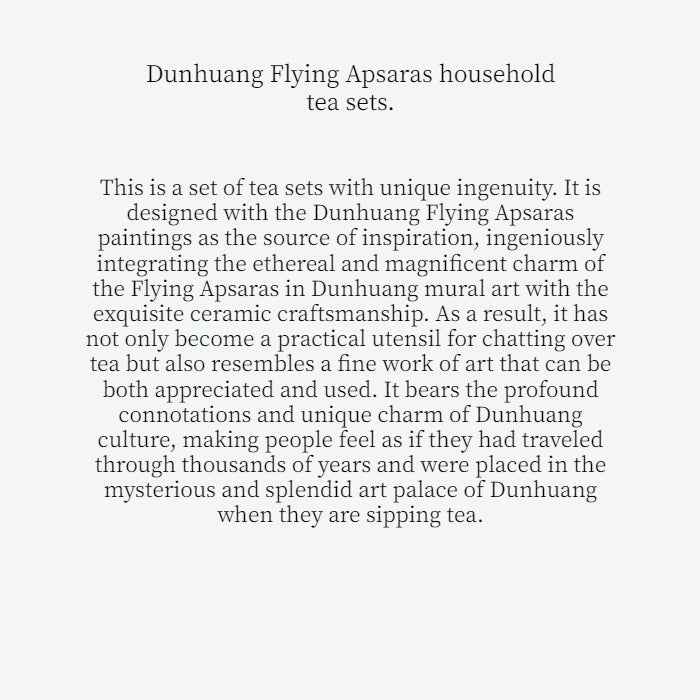 Dunhuang Flying Apsaras household tea set.drinking utensils