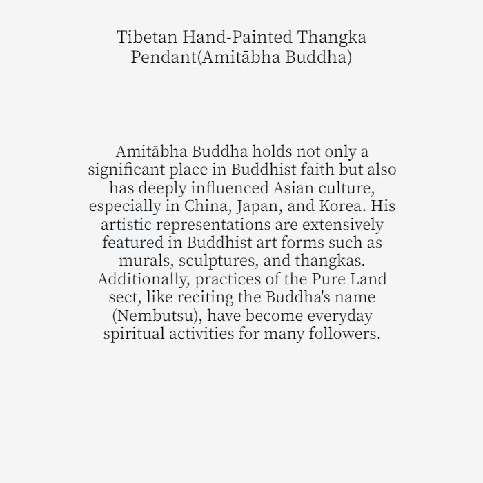 Tibetan Hand-Painted Thangka Pendant(Amitābha Buddha)(阿弥陀佛)