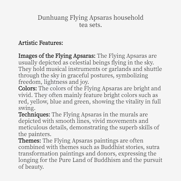 Dunhuang Flying Apsaras household tea set.drinking utensils